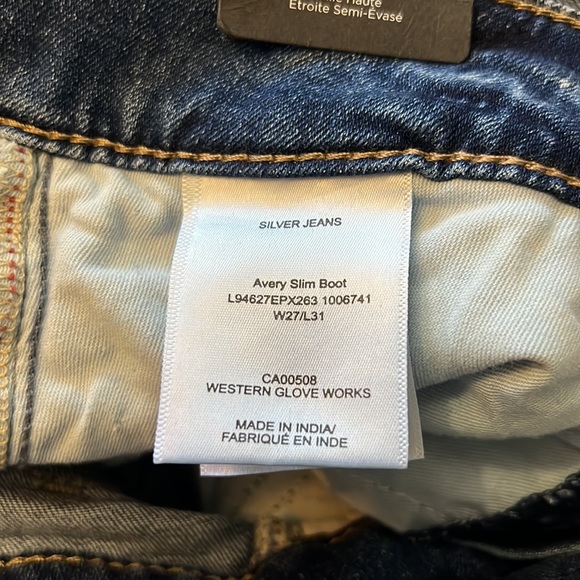 Silver Jeans Co Women's. Avery High Rise Slim Bootcut Jeans In Indigo - Picture 11 of 13